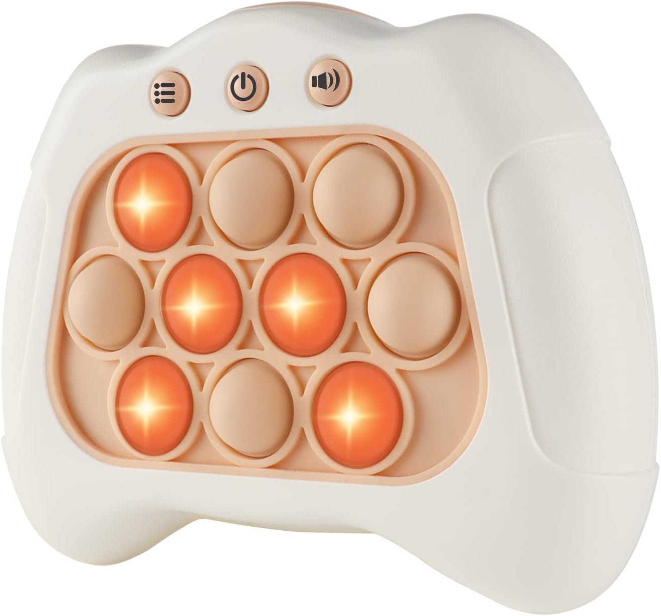 (Pack of 6) Pop The Target! Handheld Speed Push Game Machine: A Fun Multiplayer Game for Family. Sensory Fidget Toy Christmas Toys Gifts for 6 7 8 9 10 11 12 Years Old Kids Road Trip Car Games Kids White