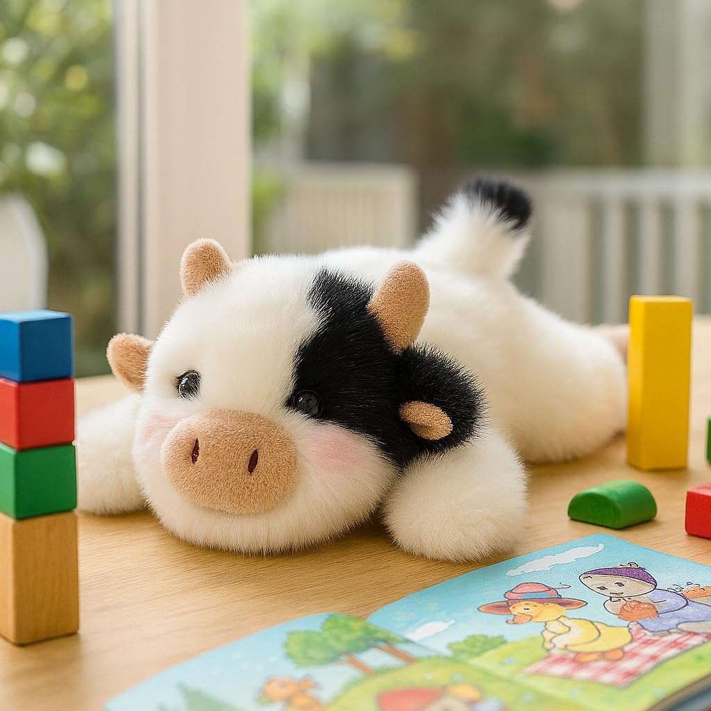 (Pack of 6) Adorable Cow Stuffed Animal Soft Plush Cow Plush Toy Cute Birthday Gifts for Kids Adults