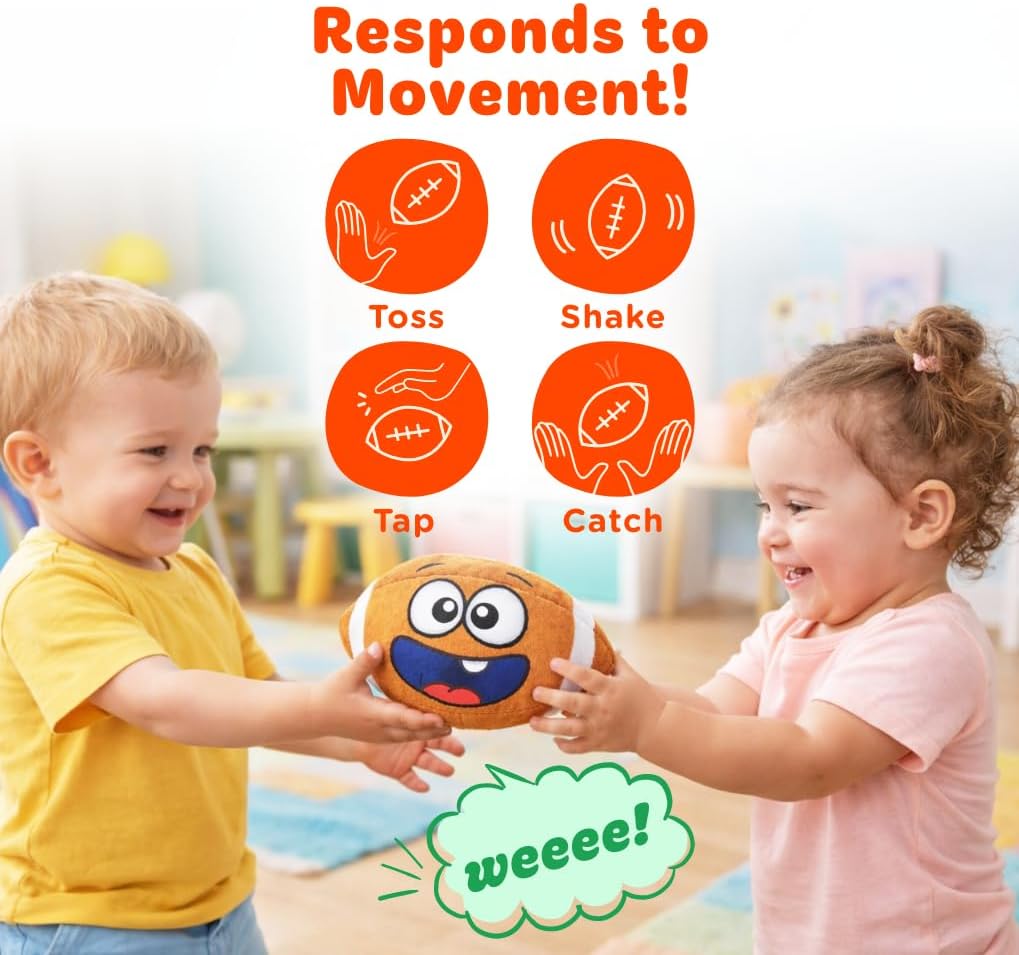 (Pack of 5) Hilariously Interactive Toy with Music & Sound Effects for Boy & Girl | Ball for Toddler & Baby | 6, 12, 18+ Months | 1, 2, 3+ Year Old