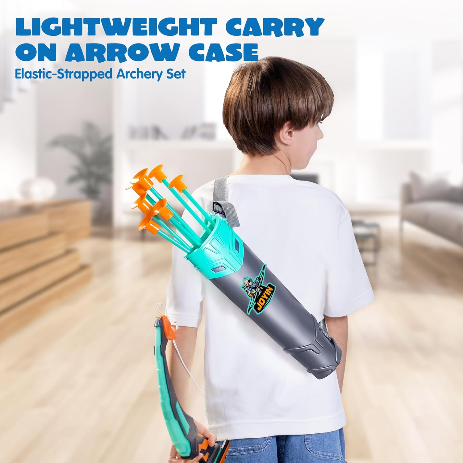 (Pack of 7) Bow and Arrow Set, LED Light Up Archery Toy Set with 9 Suction Cup Arrows, Target & Arrow Case, Indoor and Outdoor Hunting Play Gift Toys for Kids, Boys & Girls Ages 6-12