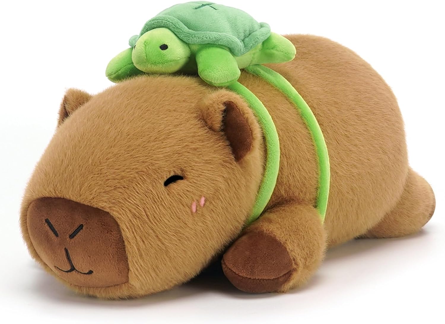 (Pack of 5) Stuffed Animals Capybara Plush, Weighted Capybara Stuffed Animals with Turtle Backpack, Soft Pillow Toy for Kids Adults, Birthday Present & Valentines Gifts 9.8 Inch, 0.8 Lb