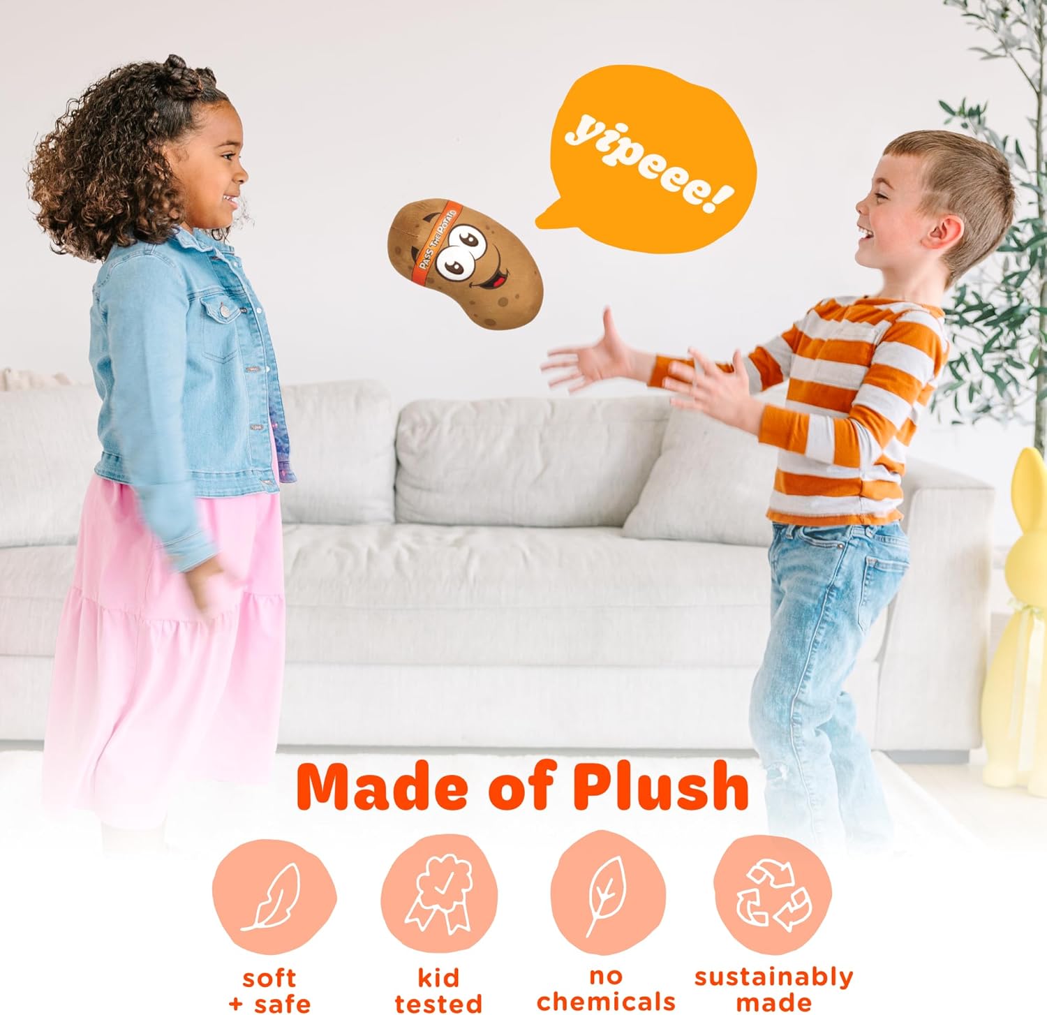 (Pack of 6) Pass The Potato | Hilariously Wild & Fun Kids Game | Easter Gift for Kids | Easter Basket Stuffer