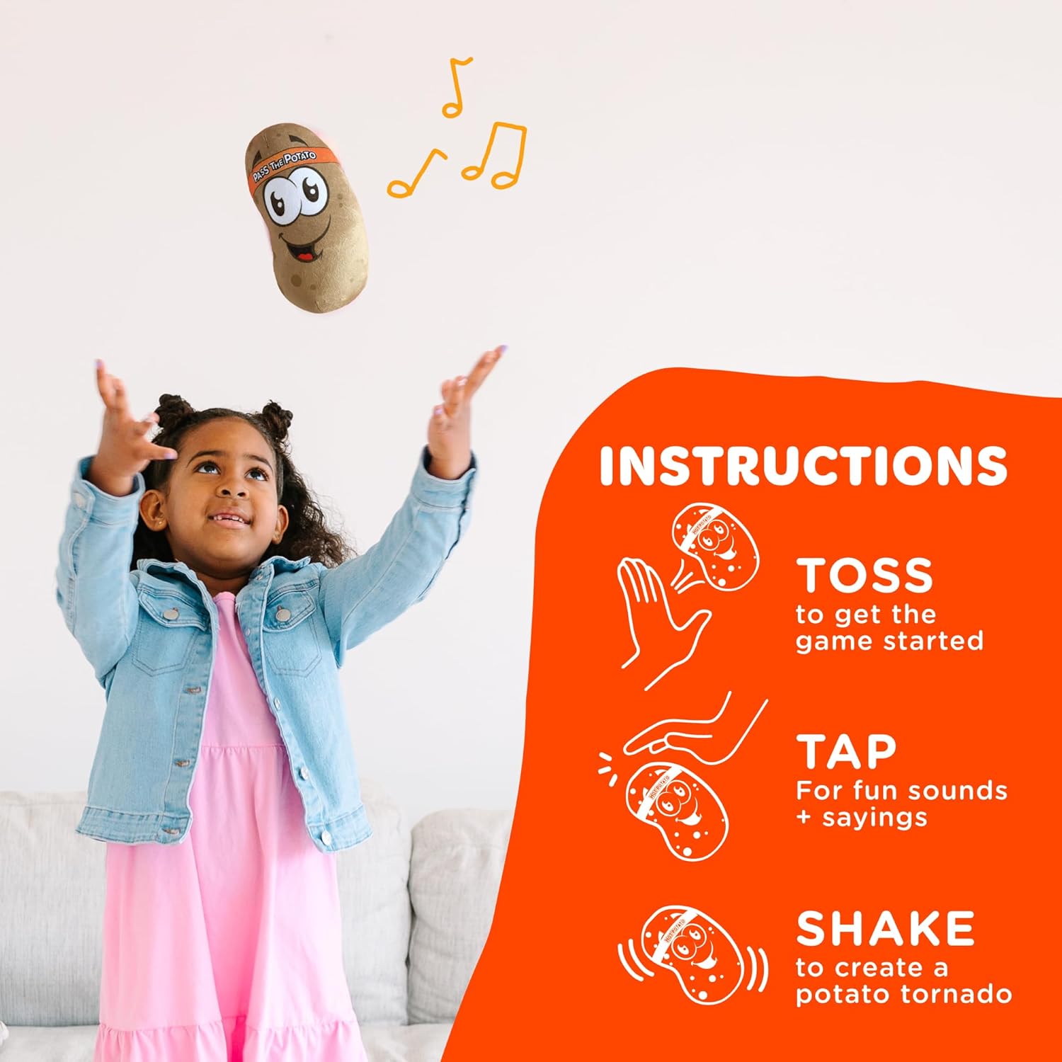 (Pack of 6) Pass The Potato | Hilariously Wild & Fun Kids Game | Easter Gift for Kids | Easter Basket Stuffer